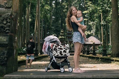 Pritent Diaper Bag Tote Diaper Baby Bags with Pacifier Case Shoulder Straps Stroller Clips Waterproof Large Mommy Maternity Bag Travel Baby Bag for Mom and Dad Cowprint Medium - Image 3