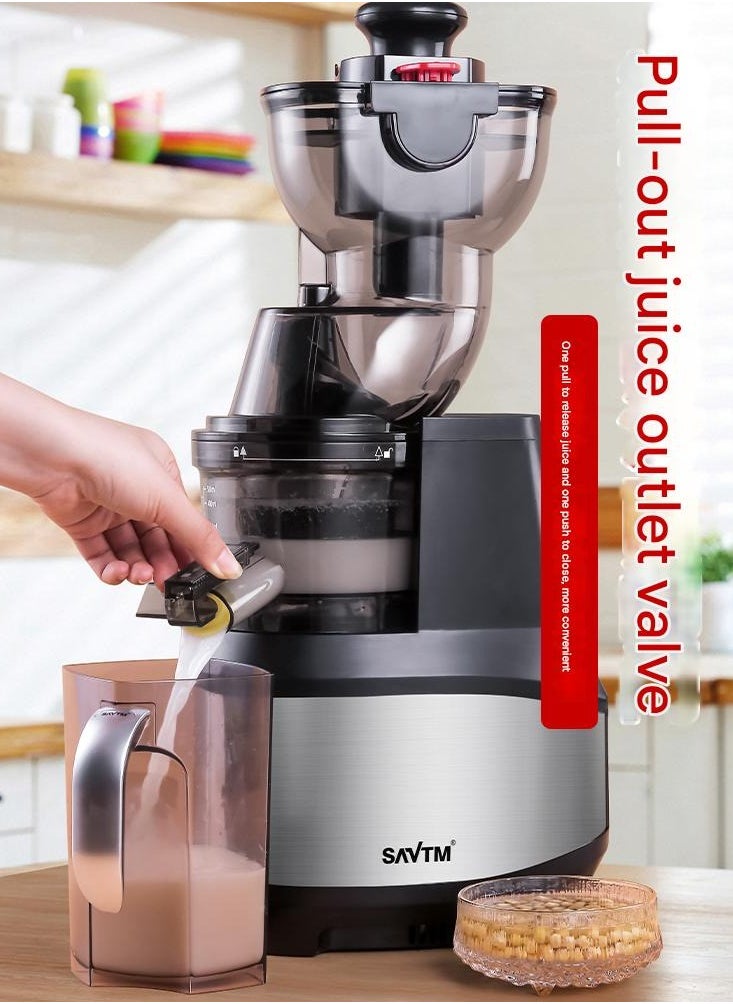 SAVTM Slow Juicer | 250W High-End Cold Press Juicer | Stainless Steel | Juice & Pulp Separation | Ginger & Fruit Juicer | Compact & Durable Design  - Image 2