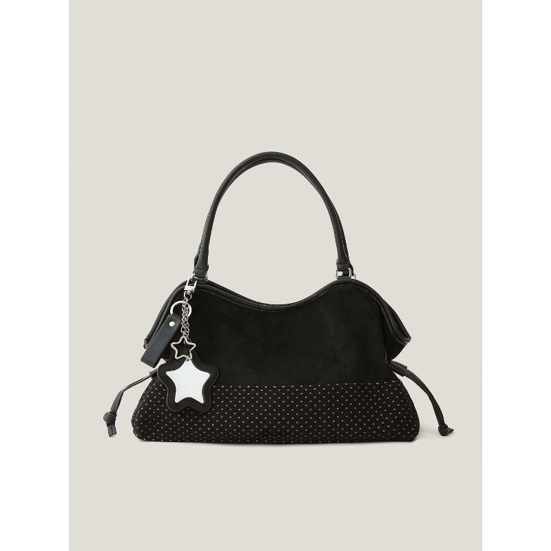 Badblue Medium Tote Bag Korean Polka Dot Cute Fashion Casual Shoulder Handbag Korean Style - Image 5