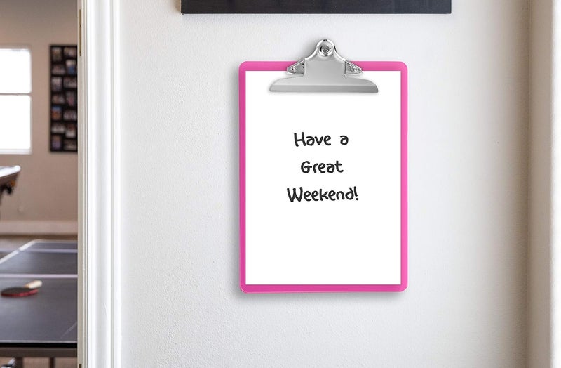 Office Solutions Direct Plastic Clipboards with Butterfly Clip Set of 6-12.5 x 9 Inch Multi Color Plastic Clipboards Bulk - Clear Clipboards Bulk Classroom Holds 100 Sheets, Acrylic Clipboard Clear 6 Pack - Image 4
