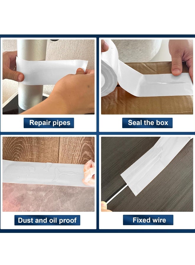 2-Pack Duct Tape Heavy Duty Waterproof White, Total Strong Adhesive Duct Tape No Residue Bulk(20m*5cm) - Image 5