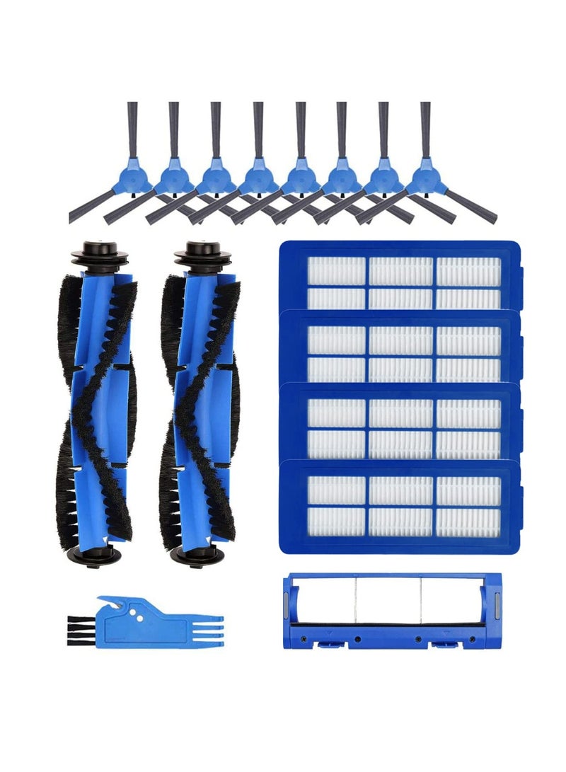 قطع غيار لأجهزة eufy RoboVac 11S Max و15C Max و25C Max و30C Max وG30 وG30 Edge وG30 Hybrid وG30 Verge وG20 وG20 Hybrid وG15 وG32 Pro، مع مجموعة ملحقات تتضمن فلترًا وفرشًا جانبية وفرشاة أسطوانية وواقي للفرشاة الرئيسية - Image 1
