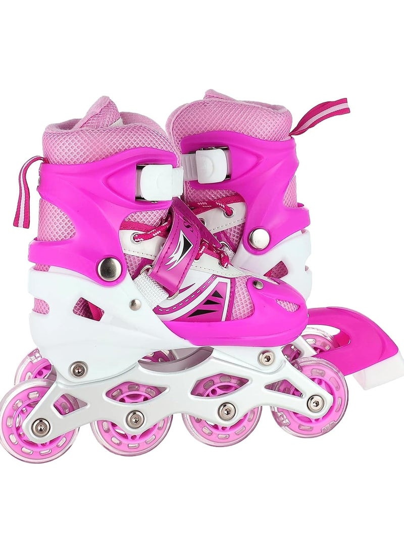Generic SPORT Adjustable Roller Skate Shoes LED Light Single Row 4-Wheels  - Image 4