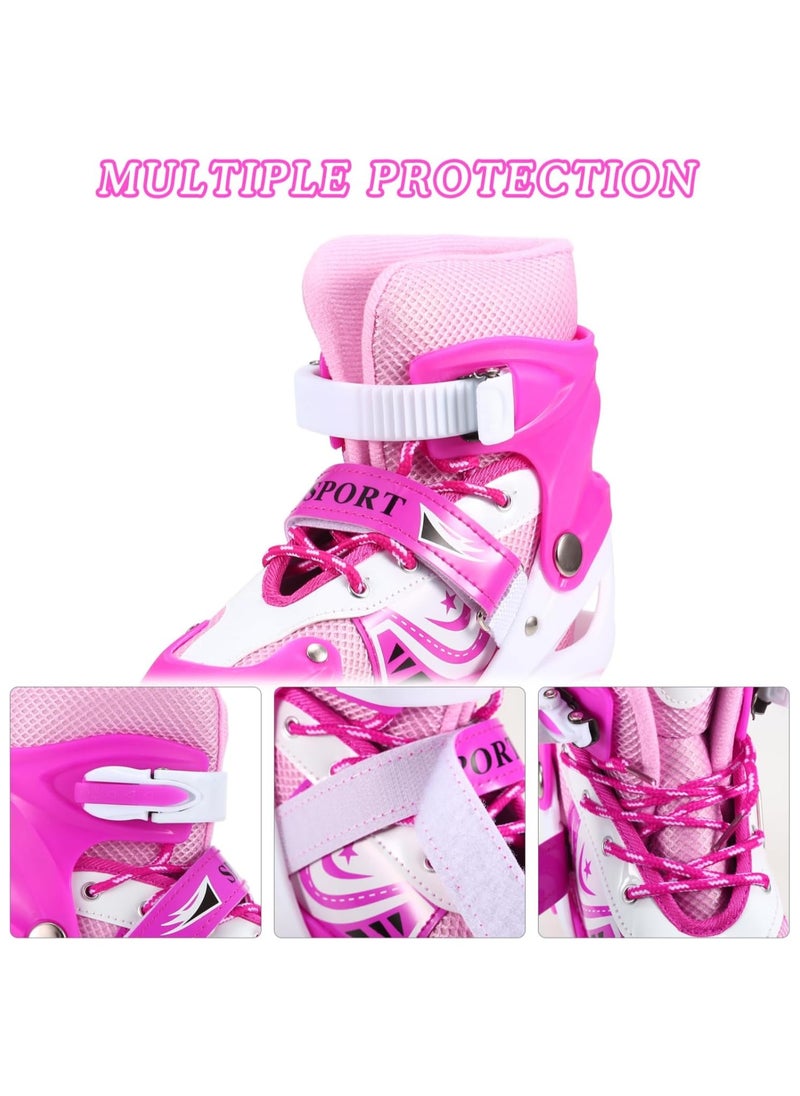Generic SPORT Adjustable Roller Skate Shoes LED Light Single Row 4-Wheels  - Image 3