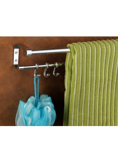 iSTAR iSTAR L Shape Double Rod Towel Rod Silver Towel Holder 24 inch Longer 2 Bar Towel Rod Stand (Stainless Steel) (Pack of 1)  - Image 3