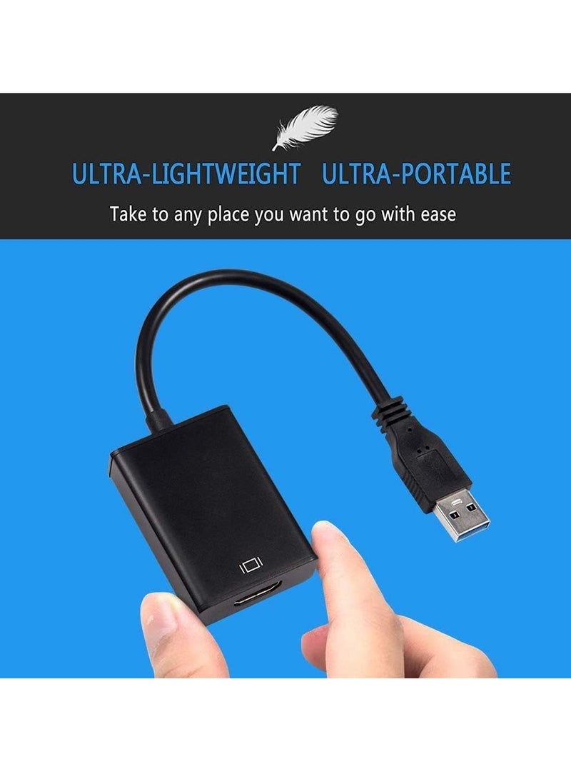 TIGER USB to HDMI Adapter, USB 3.0 to HDMI Cable Multi-Display Video Converter for PC, Laptop, Windows 7/8/10, Desktop, Monitor, Projector. HDTV [Not Compatible with Mac or Chromebook] - Image 3