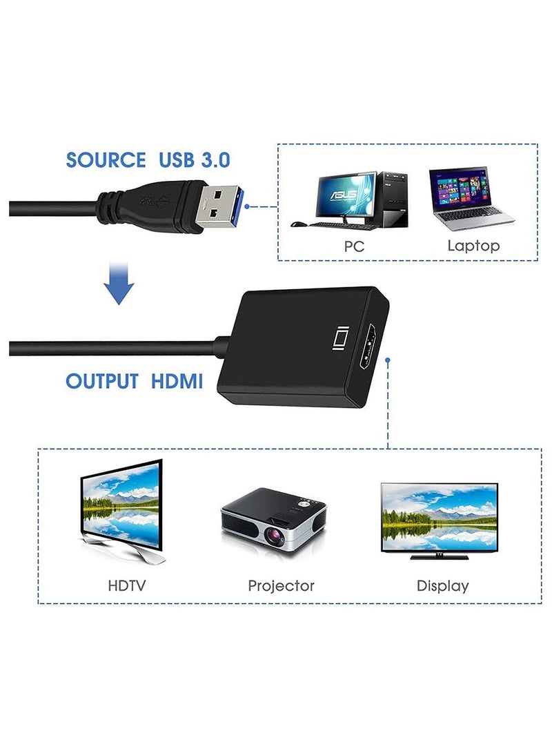 TIGER USB to HDMI Adapter, USB 3.0 to HDMI Cable Multi-Display Video Converter for PC, Laptop, Windows 7/8/10, Desktop, Monitor, Projector. HDTV [Not Compatible with Mac or Chromebook] - Image 5