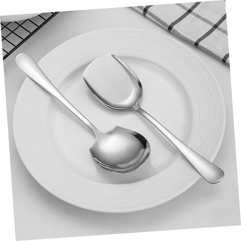 Stainless Steel Large Serving Spoon for Soup Hot Pot Buffet Banquet with Ergonomic Handle - Image 5