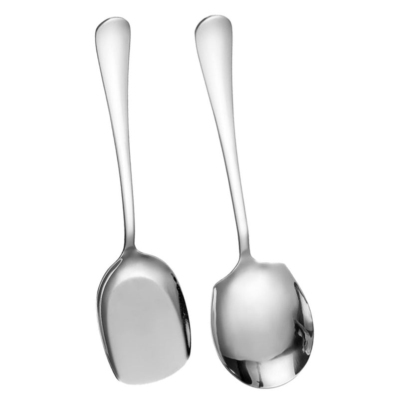 Stainless Steel Large Serving Spoon for Soup Hot Pot Buffet Banquet with Ergonomic Handle - Image 2