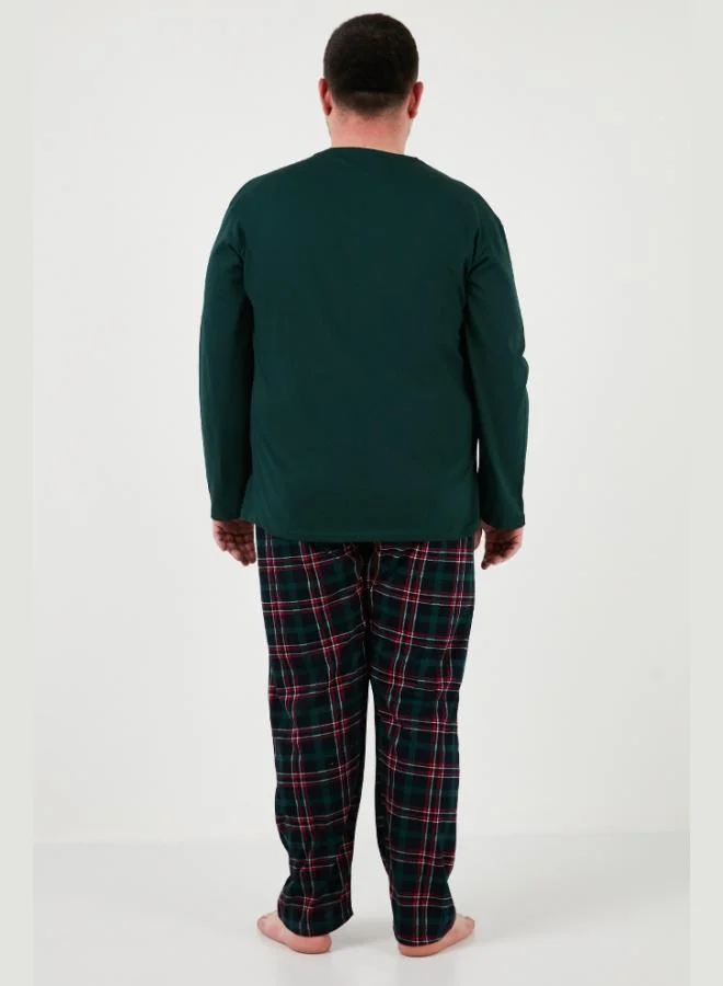 Buratti  Buratti Cotton Regular Fit Plus Size Pajama Set Men's Pajama Set 6572001B for Men | Best Price UAE