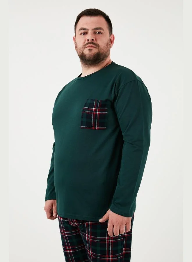 Buratti  Buratti Cotton Regular Fit Plus Size Pajama Set Men's Pajama Set 6572001B for Men | Best Price UAE