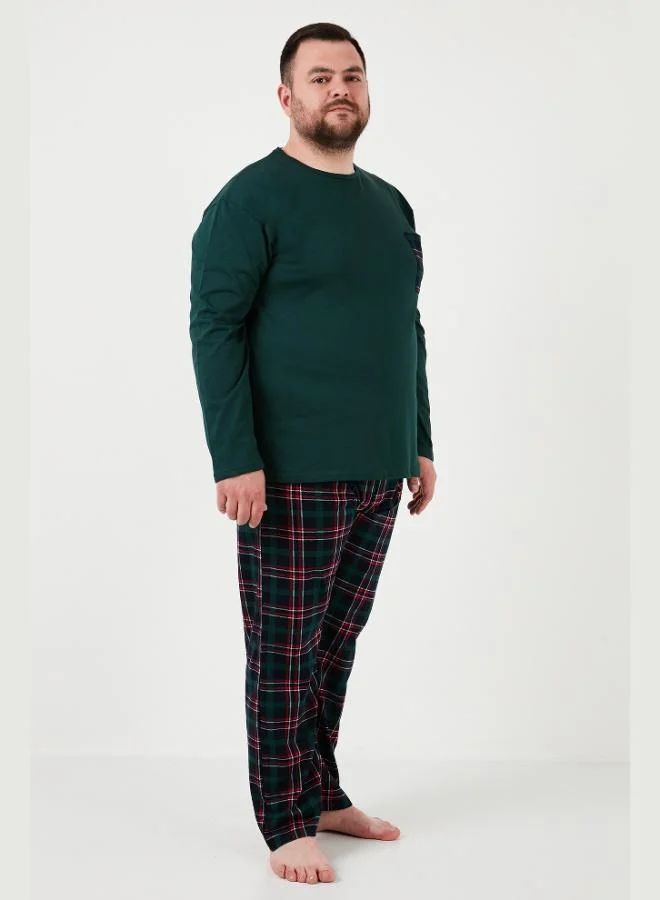 Buratti  Buratti Cotton Regular Fit Plus Size Pajama Set Men's Pajama Set 6572001B for Men | Best Price UAE