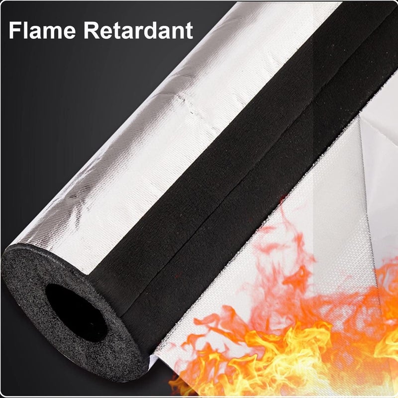 Pipe Insulation Foam, Aluminum Foil Wrap for Outdoor Winter Irrigation, Sprinkler(27mmx15mm) - Image 4