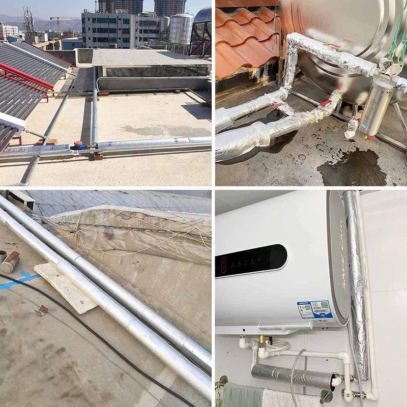 Pipe Insulation Foam, Aluminum Foil Wrap for Outdoor Winter Irrigation, Sprinkler(27mmx15mm) - Image 2