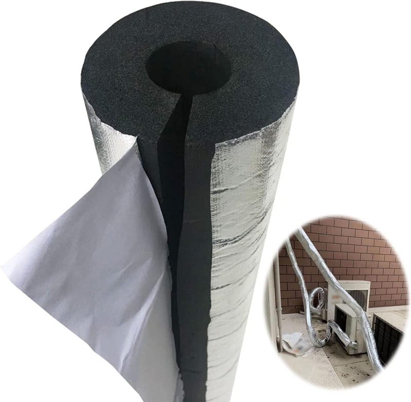 Pipe Insulation Foam, Aluminum Foil Wrap for Outdoor Winter Irrigation, Sprinkler(27mmx15mm) - Image 1