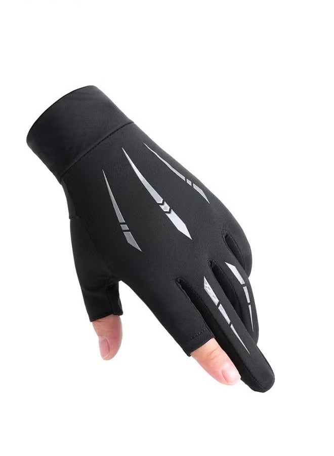 Generic UV Protective Fishing Gloves, 2-Finger Gloves Sun Protection - Gloves Men's Women's Kayaking, Boating, Boating, Hiking, Driving Cycling Gloves - Image 1