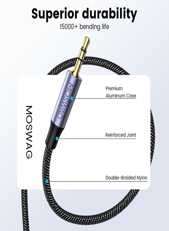 MOSWAG محول صوت MOSWAG USB إلى 2.5 مم TRS، كابلات تمديد سماعات رأس مصنوعة من النايلون لأجهزة ويندوز، لينوكس، أندرويد، كمبيوتر شخصي، لابتوب، سماعات رأس - Image 5