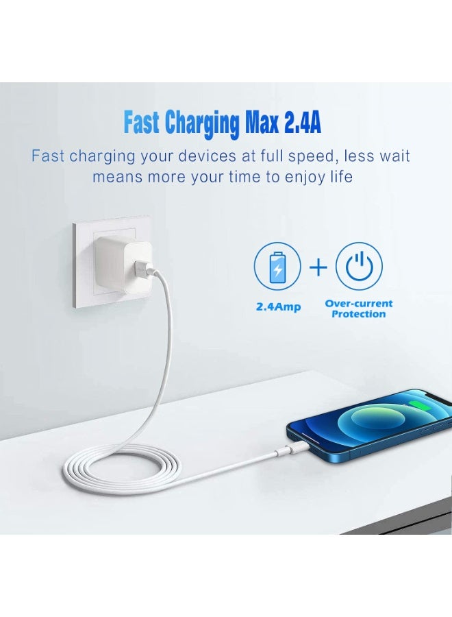 iPhone Charger Lightning Cable,2 Pack Apple MFi Certified USB iPhone Fast Chargering Cord,Data Sync Transfer for 13/12/11 Pro Max Xs X XR 8 7 6 5 5s iPad iPod More Model Cell Phone Cables - Image 3