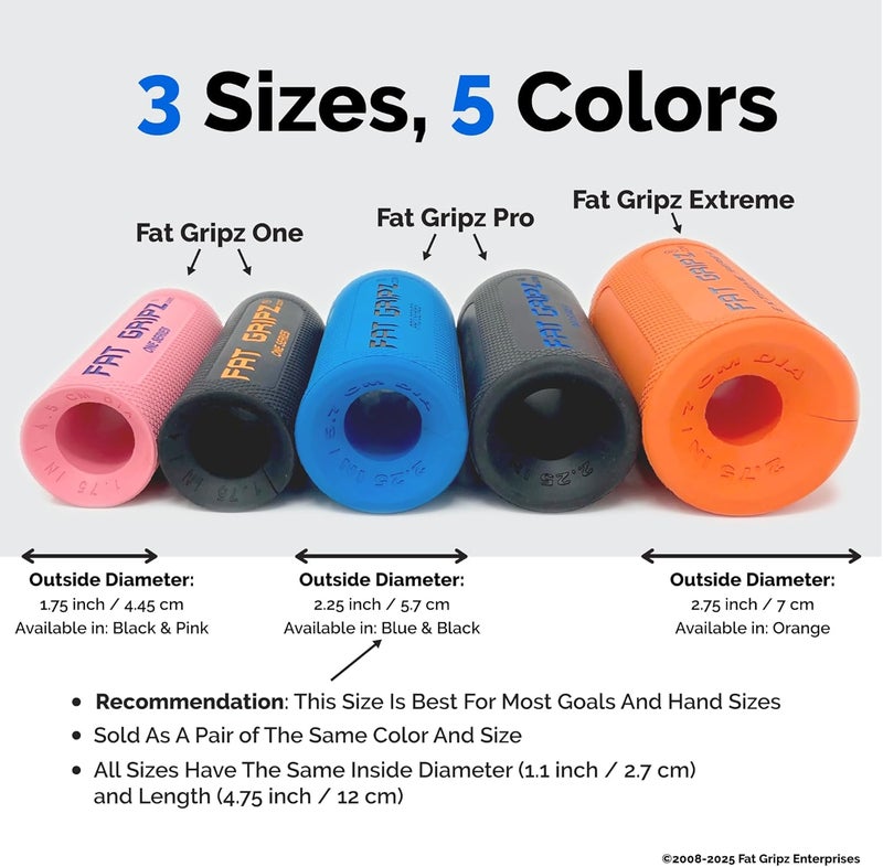 Fat Gripz Extreme - 2.75 Inch Diameter Arm Training Grips - Image 2