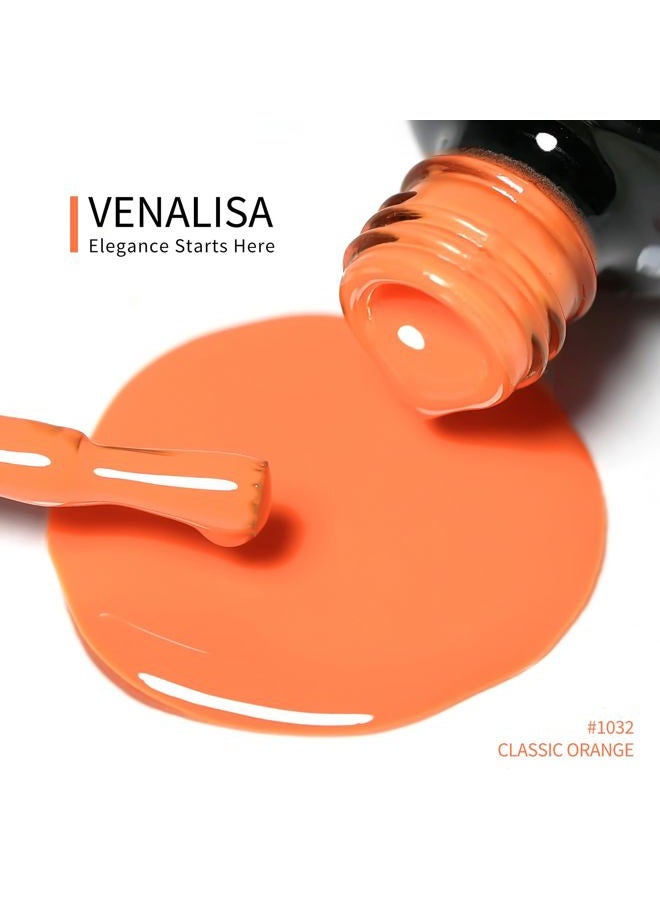 V VENALISA VENALISA Orange Gel Nail Polish, 12ml Classic Neon Orange Gel Polish Bright Orange Color Soak Off UV LED Nail Gel Polish Nail Art Starter Manicure Salon DIY at Home, 0.43 OZ - Image 2