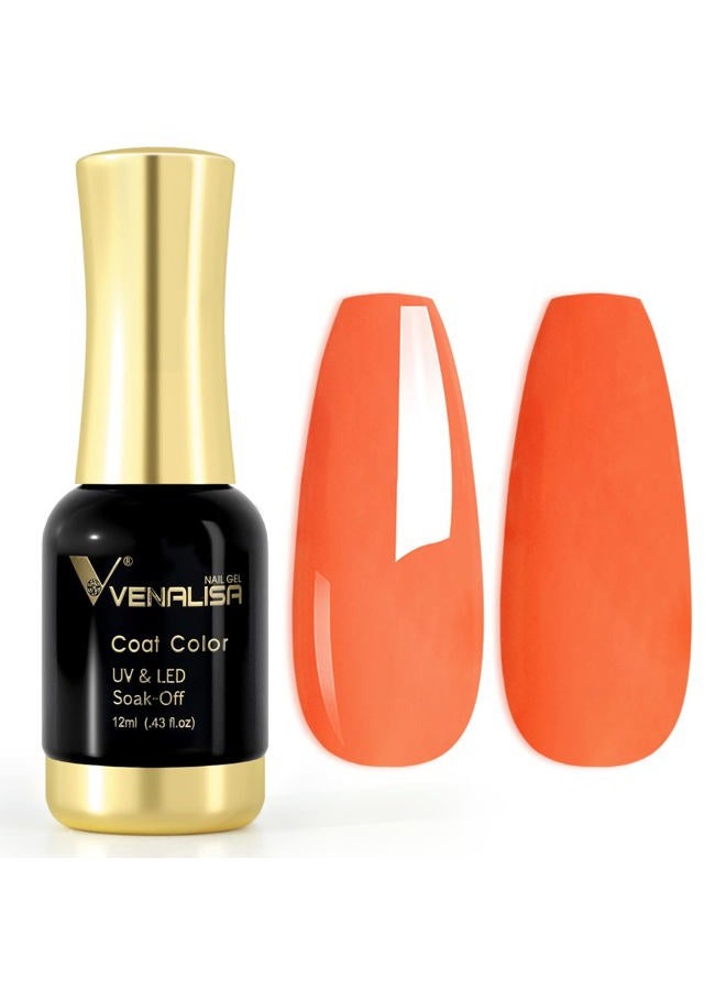 V VENALISA VENALISA Orange Gel Nail Polish, 12ml Classic Neon Orange Gel Polish Bright Orange Color Soak Off UV LED Nail Gel Polish Nail Art Starter Manicure Salon DIY at Home, 0.43 OZ - Image 1