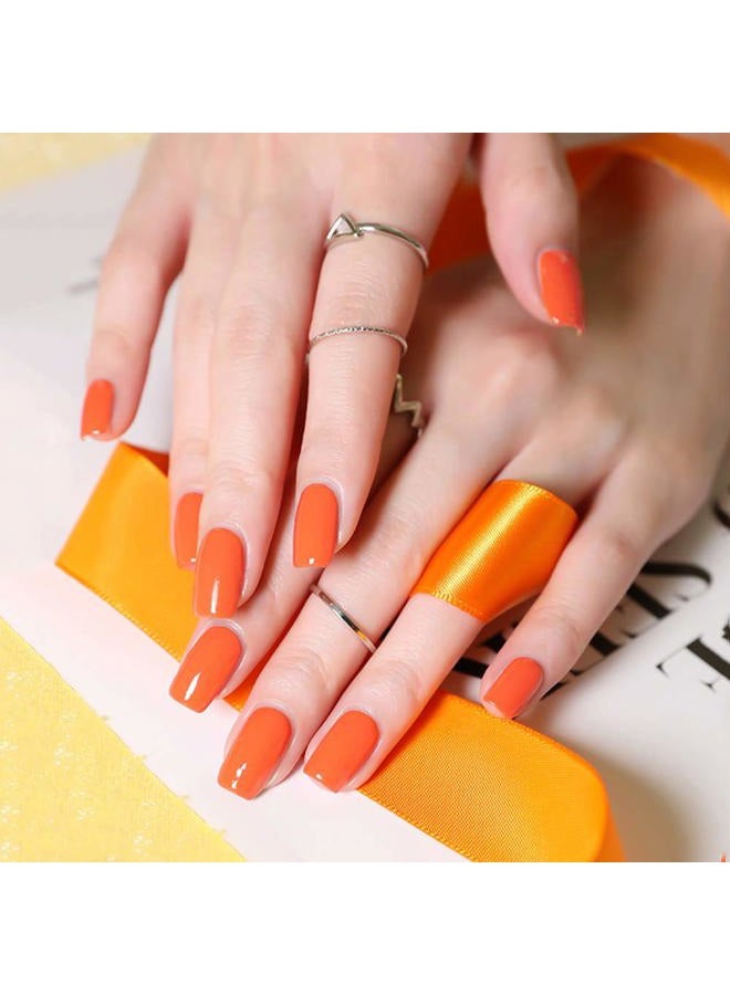 V VENALISA VENALISA Orange Gel Nail Polish, 12ml Classic Neon Orange Gel Polish Bright Orange Color Soak Off UV LED Nail Gel Polish Nail Art Starter Manicure Salon DIY at Home, 0.43 OZ - Image 5