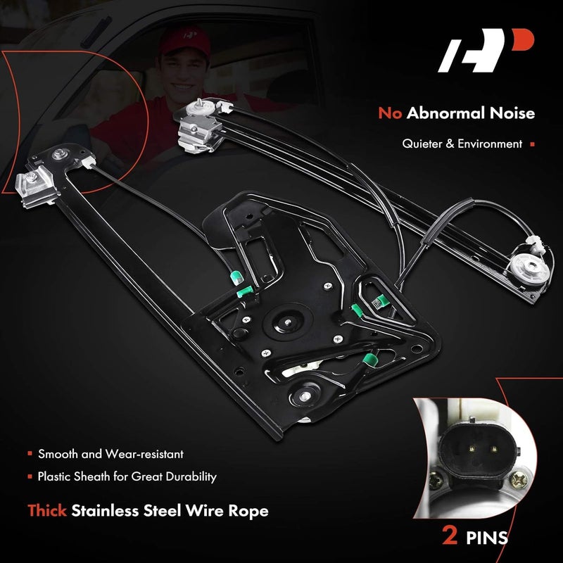 A-Premium Power Window Regulator with Motor for BMW E38 740i 740iL 750iL 1995-2001 Front Left Driver Side - Image 5