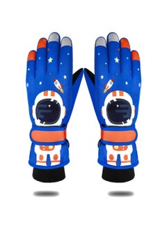 Kids Ski Gloves, Waterproof Snowboarding Gloves, Winter Skiing Gloves Thermal Snow Gloves with Adjustable Cuffs, for Children Boys Cycling, Skiing, Skating, Hiking, Kids Winter Gloves