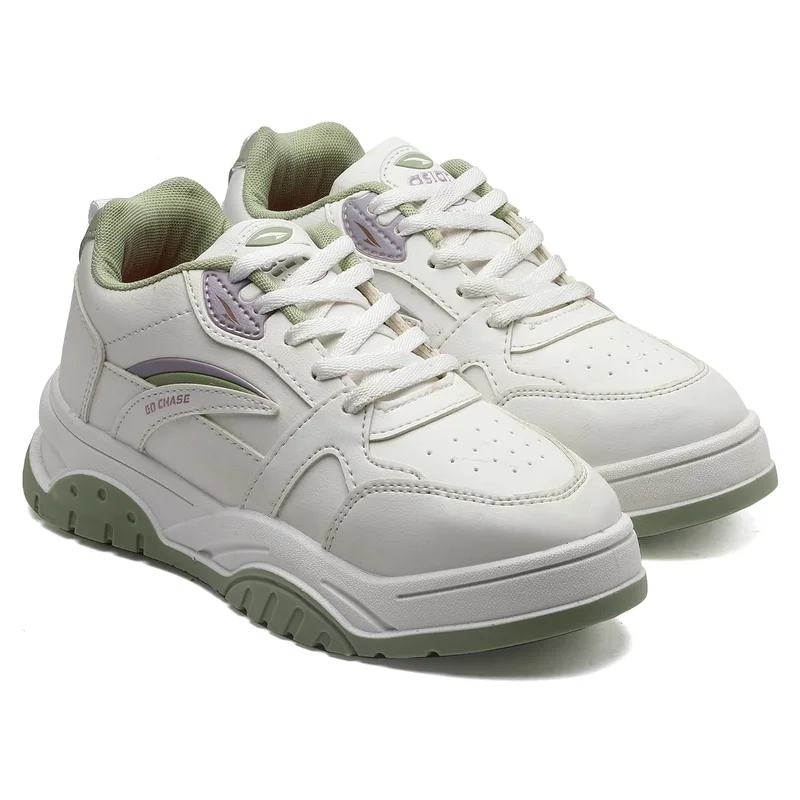 Asian White Pista Sneakers for Women and Girls