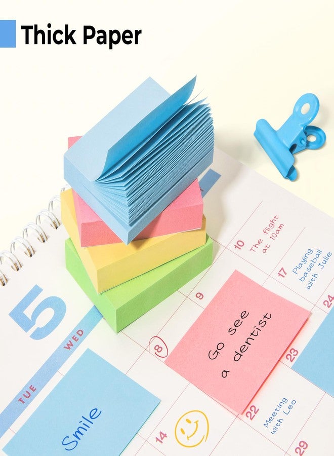 Umikk 50 Pack Sticky Notes 1.5x2 in, 5000 Sheets Small Self-Stick Note, 4 Color Mini Sticky Notes Pad Bulk, Easy to Post for Office, School, Home - Image 5