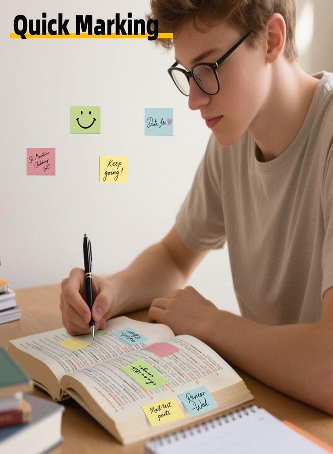 Umikk 50 Pack Sticky Notes 1.5x2 in, 5000 Sheets Small Self-Stick Note, 4 Color Mini Sticky Notes Pad Bulk, Easy to Post for Office, School, Home - Image 2