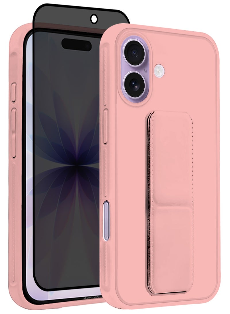 CATANES 2 Packs Premium PU Leather Case for iPhone 17 with Stand Function Shockproof and Anti Scratch Finger Grip with Privacy Screen Protector - Image 1