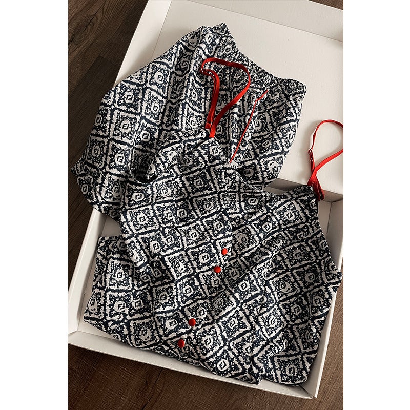 Women's Summer Ice Silk Camisole Shorts Loungewear Sleepwear Set - Image 5