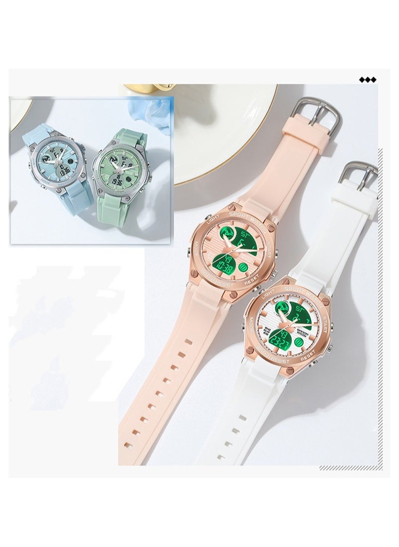 Sanda - Fashionable Waterproof Dual-Display Electronic Watch For Men And Women - Image 1