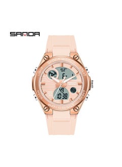 Fashionable Waterproof Dual-Display Electronic Watch For Men And Women