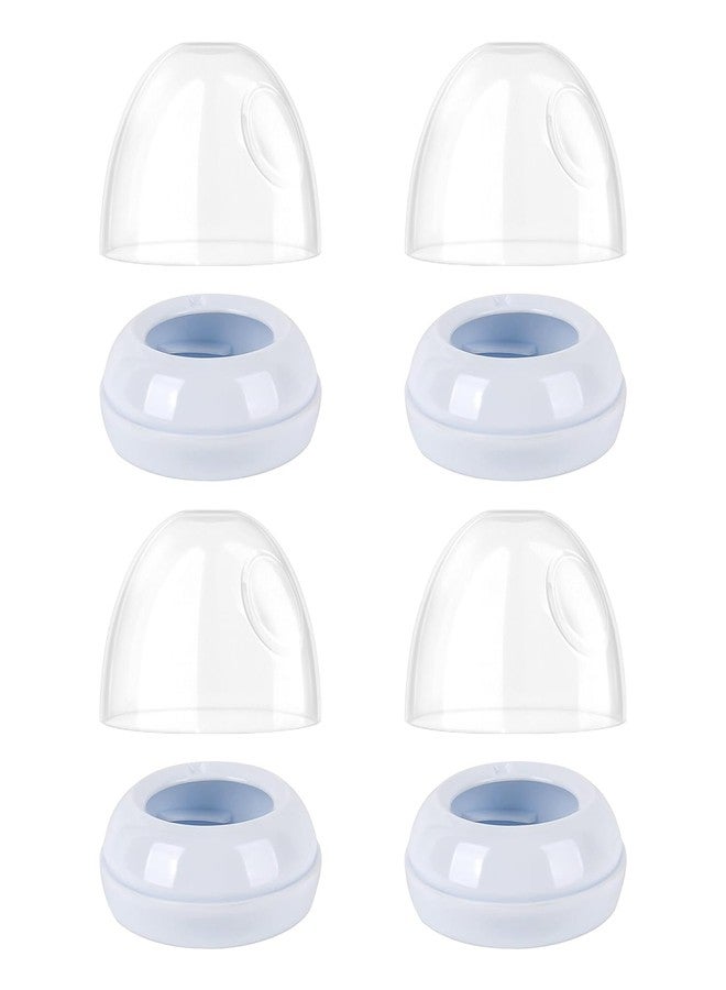 FixlyFido 4-Pack Baby Bottle Rings and Caps for Philips Avent Natural Bottles, Replacement Screw Ring Collars, Baby Bottle Nipple Rings for Avent Natural Plastic and Glass Bottles - Image 1