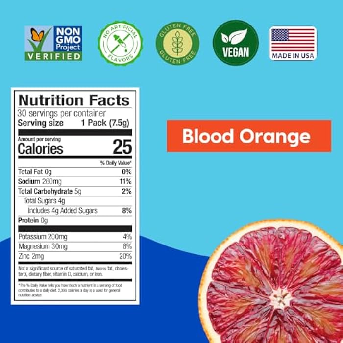 Hydrant - Hydration Powder, Blood Orange Flavor, 12 Individual Instant Electrolyte Rehydration Packets - Low Sugar Drink Mix for Daily Use, Travel & Workouts - Image 3