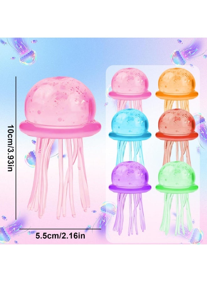 squishy Jellyfish Squishy, Jellyfish Design Squeeze Stress Ball, Drop Malt Sugar Balls for Anxiety Stress for Party Favors Birthday Gift (Blue) - Image 2
