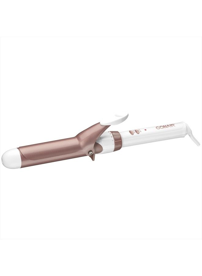 CONAIR Double Ceramic 1 1/4-Inch Curling Iron, 1 ¼ inch barrel produces loose curls – for use on medium and long hair - Image 1