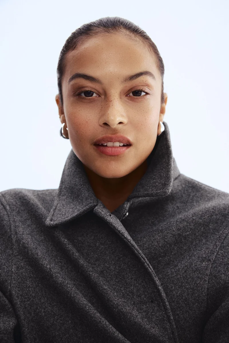 اتش اند ام جاكيت بياقة