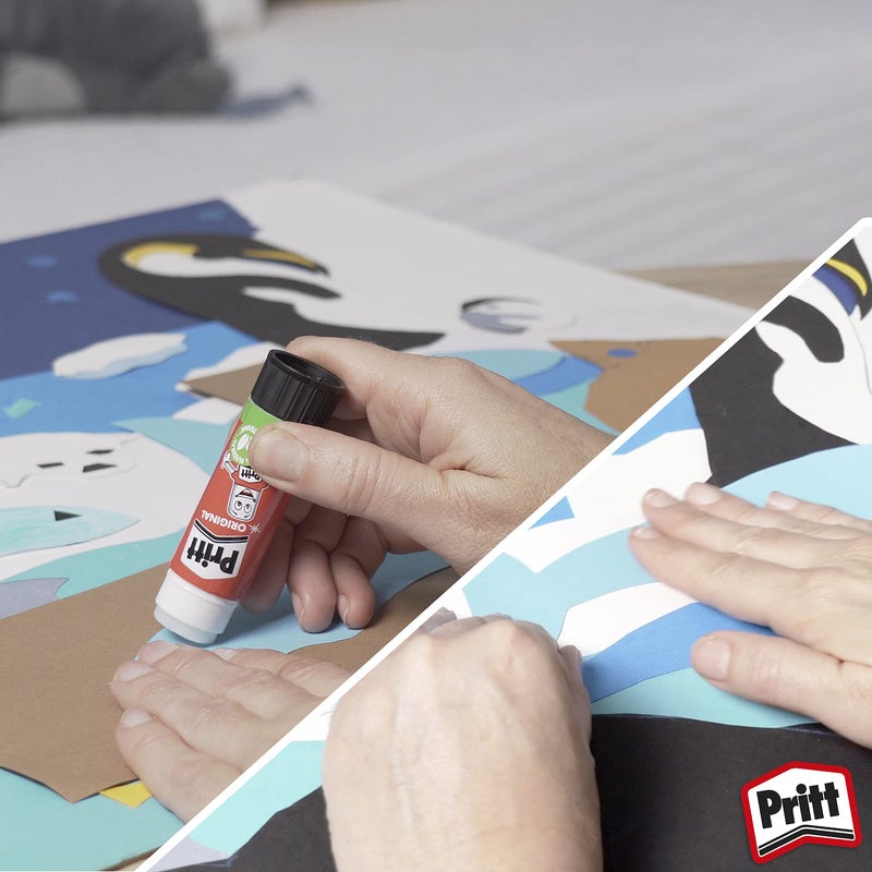 Pritt Idh:1636859 Pritt Glue Stick Packe Of:4 Stick Saf, For Arts & Crafts Activities, Strong-Hold Adhesive For School & Office, 4X22G Transparent Pritt - Image 5
