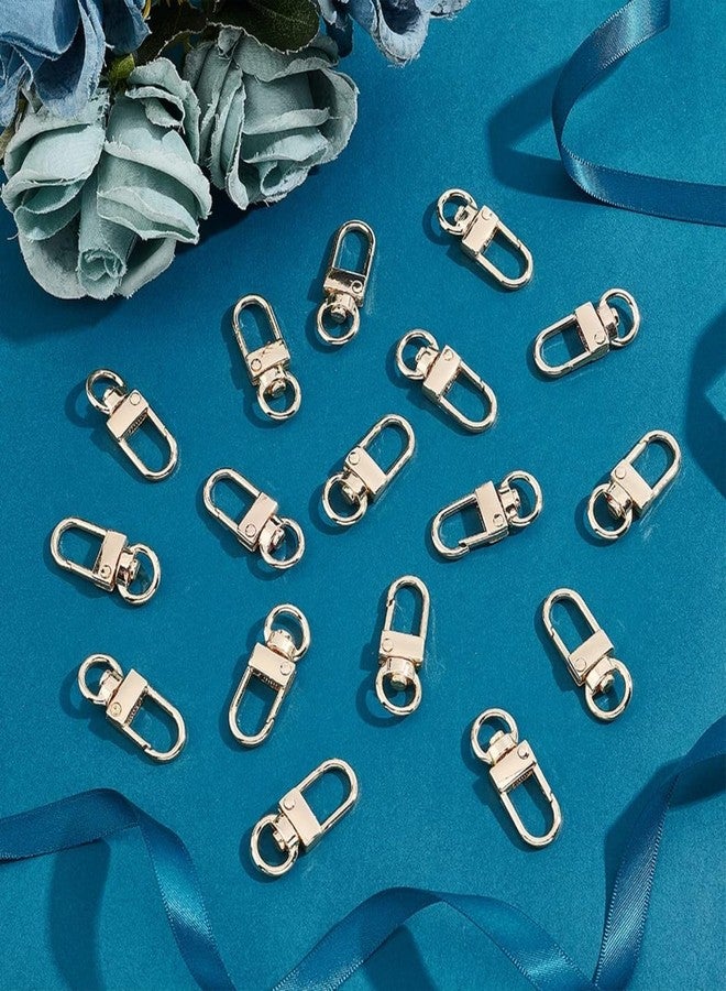 SNOOGG Swivel 35 mm gold Clasps Clips, Metal Carabiners, Metal Lobster Claw Clasps for Keychain Rings, Swivel Carabiner Hooks, Keychain Hooks, for DIY Bags Key Rings Puppy Chains (PACK OF 10) - Image 2