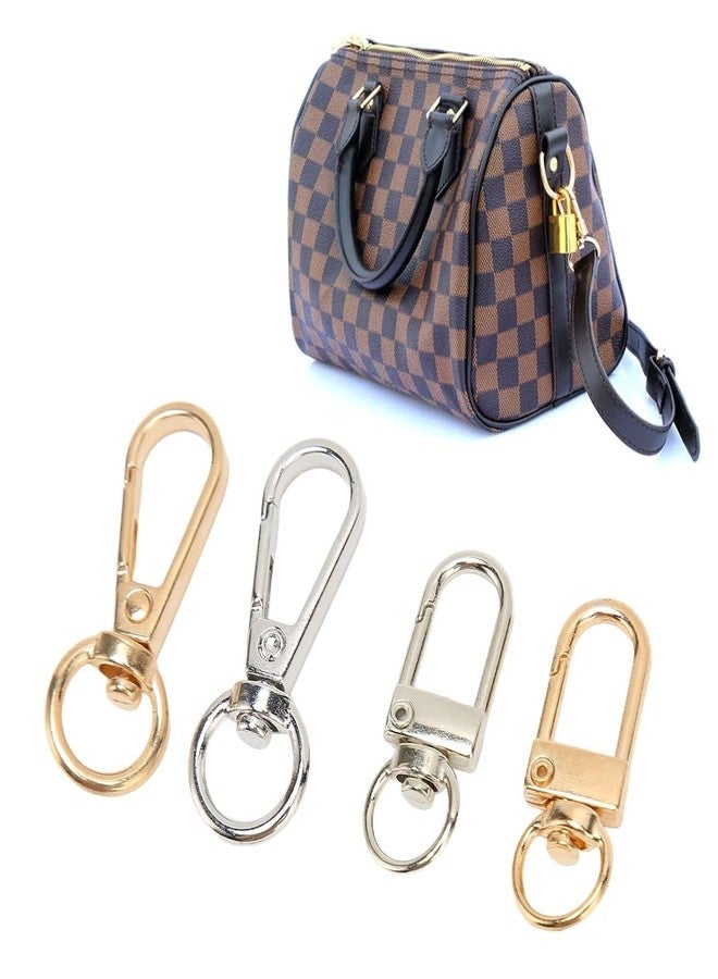 SNOOGG Swivel 35 mm gold Clasps Clips, Metal Carabiners, Metal Lobster Claw Clasps for Keychain Rings, Swivel Carabiner Hooks, Keychain Hooks, for DIY Bags Key Rings Puppy Chains (PACK OF 10) - Image 3