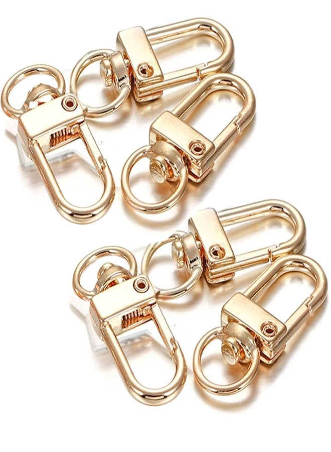 SNOOGG Swivel 35 mm gold Clasps Clips, Metal Carabiners, Metal Lobster Claw Clasps for Keychain Rings, Swivel Carabiner Hooks, Keychain Hooks, for DIY Bags Key Rings Puppy Chains (PACK OF 10) - Image 5