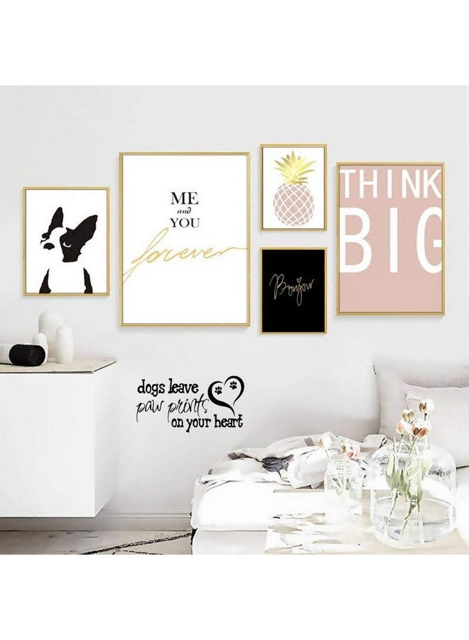 MOVANKRO Dogs Leave Paw Prints on Your Heart - Pure Black Vinyl Without Transparent Edge Wall Decal Home Décor Kids Room Living Pet Corner Art Sticker Quote - Image 2