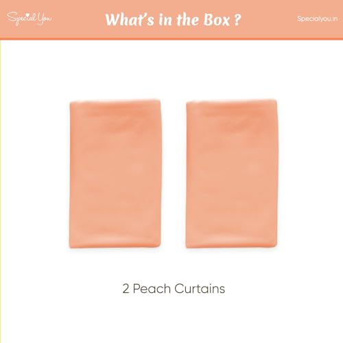 SpecialYou.in Special You Peach Backdrop for Decoration - Mandir Curtain, Net Curtain for Birthday, Wedding, Pooja and Home Decoration - 2 Pcs - Image 3