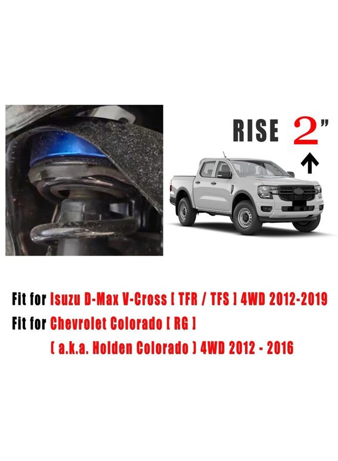 JS SUPER WORK Front Leveling Kit for Dmax 2012-2019 / Holden Colorado 2012-2023 / MUX 2012-2023 / Trailblazer 2012-2020 / Mazd BT50 2020-2023,2" Shock Spacer Suspension Lift Kit - Image 3