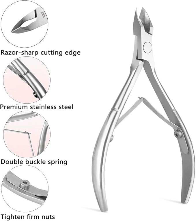BEZOX Cuticle nipper Skin nippers made of stainless steel with sharp and smooth cut Cuticle Trimmer Clipper fine for removing excess torn skin on fingers and toes - Image 4