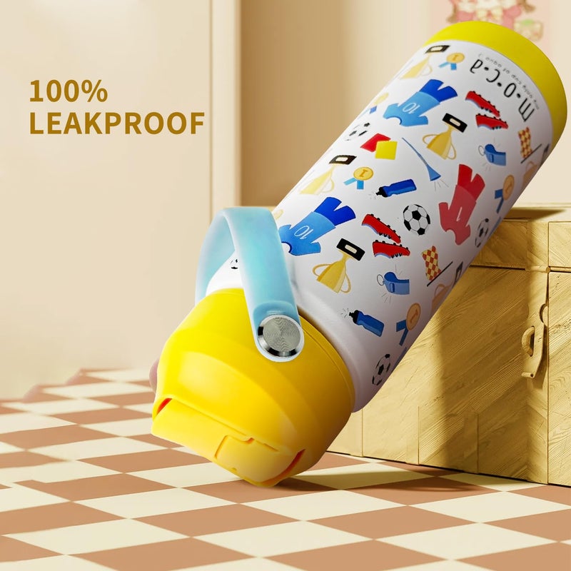 Moca Kids Water Bottle 550ml | Stainless Steel Sipper Bottle for Kids with Soft Nozzle |Boys & Girls KIds Leak-Proof Bottle for School & Travel | Non-Slip Base (Striker) - Image 4