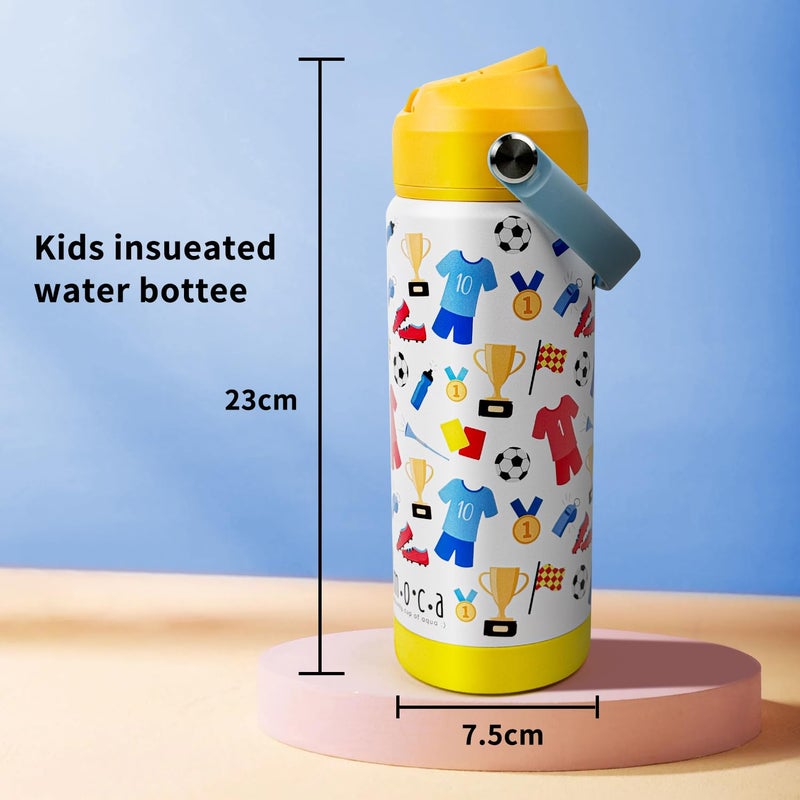 Moca Kids Water Bottle 550ml | Stainless Steel Sipper Bottle for Kids with Soft Nozzle |Boys & Girls KIds Leak-Proof Bottle for School & Travel | Non-Slip Base (Striker) - Image 5